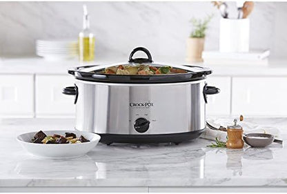 Crock-Pot 7 Quart Oval Manual Slow Cooker – Stainless Steel - Curated Collection