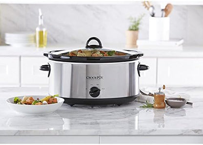 Crock-Pot 7 Quart Oval Manual Slow Cooker – Stainless Steel - Curated Collection