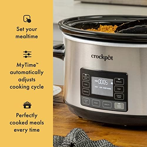 Crock-Pot 7 Quart Portable Programmable Slow Cooker with Timer