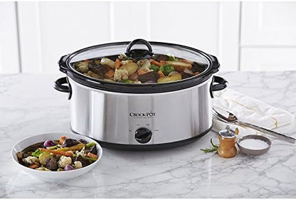 Crock-Pot 7 Quart Oval Manual Slow Cooker – Stainless Steel - Curated Collection