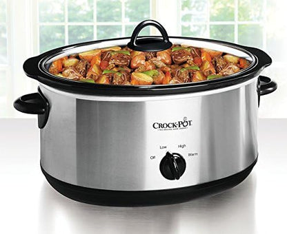 Crock-Pot 7 Quart Oval Manual Slow Cooker – Stainless Steel - Curated Collection