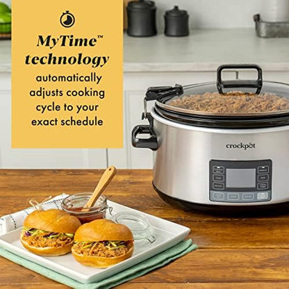 Crock-Pot 7 Quart Portable Programmable Slow Cooker with Timer